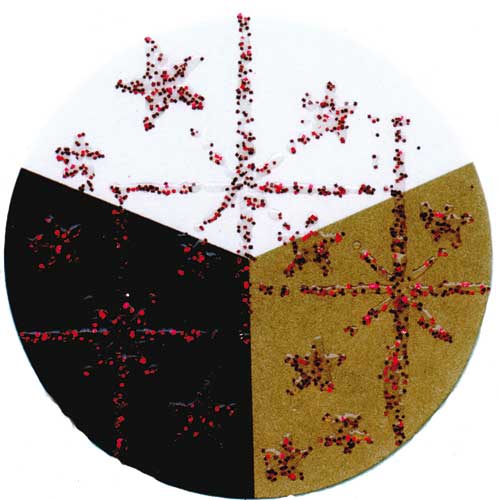 65034 - Embossing Schmelz-Pulver - 10 Gramm - Transparent / Rot Glimmer -