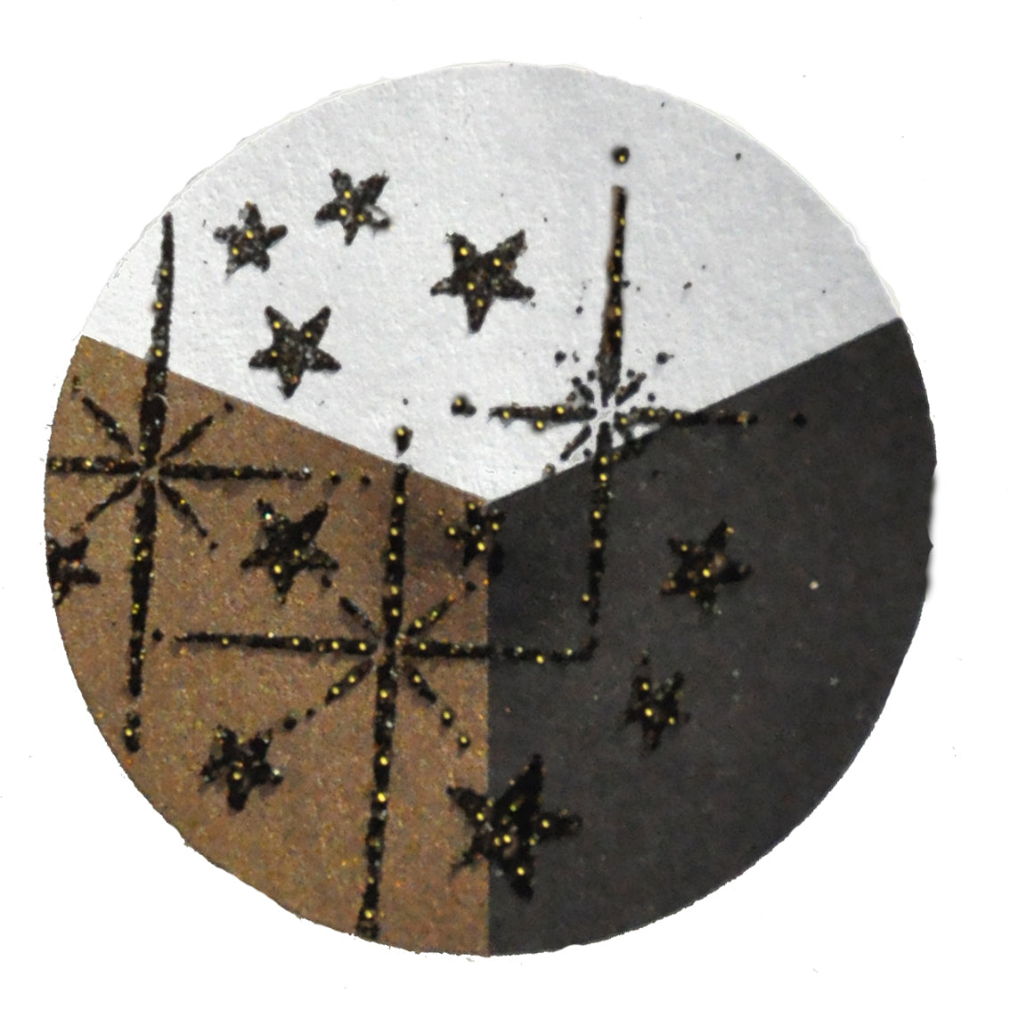 65414 - Embossing Schmelz-Pulver - 10 Gramm - Schwarz + Gold Glimmer -