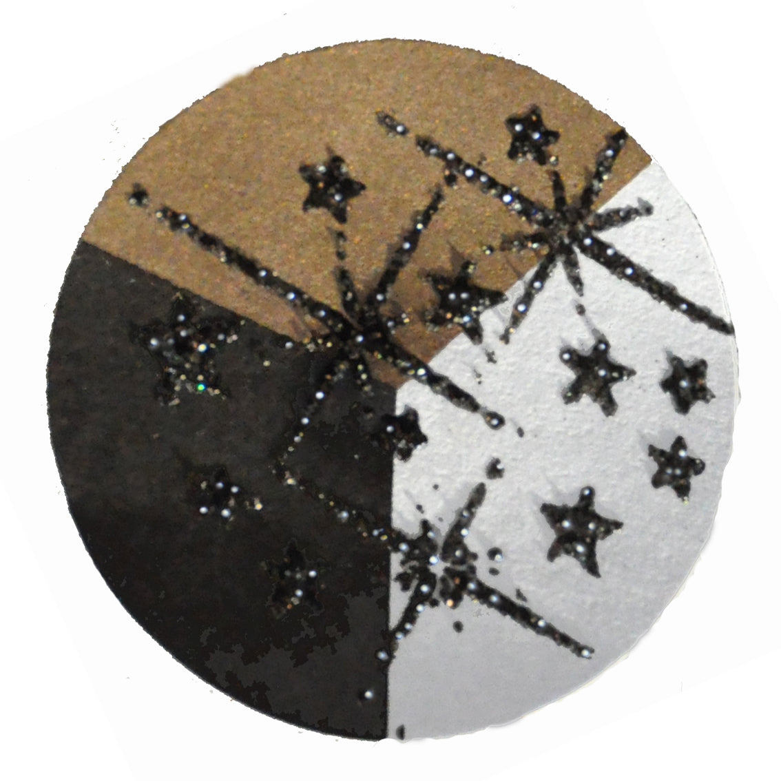 65416 - Embossing Schmelz-Pulver - 10 Gramm - Schwarz + Silber Glimmer -
