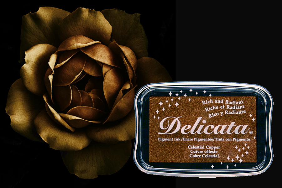 Delicata - Celestial Copper - Metallik-Stempelkissen