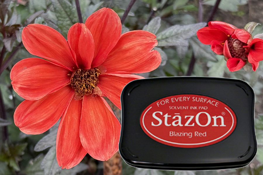 StazOn - Blazing Red - St.Kissen f. Glas, Kunststoff, Metall - 65x95mm