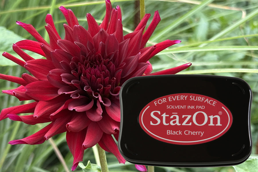StazOn - Black Cherry - St.Kissen f. Glas, Kunststoff, Metall - 65x95mm