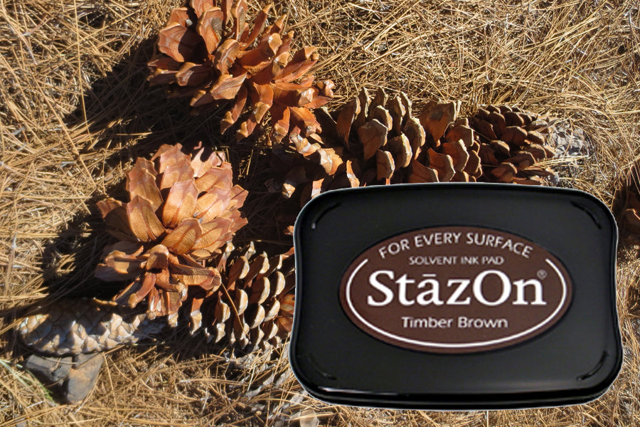 StazOn - Timber Brown - St.Kissen f. Glas, Kunststoff, Metall - 65x95mm