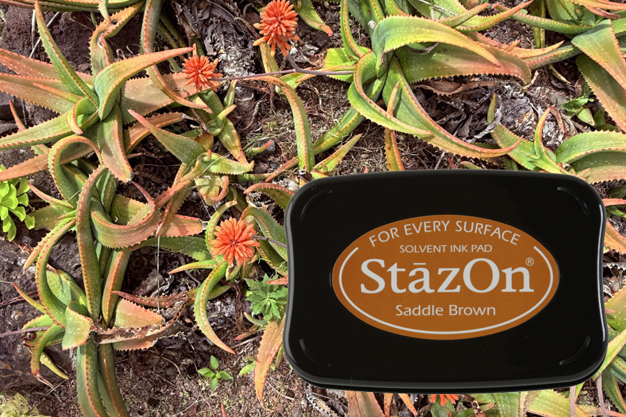 StazOn - Saddle Browm - St.Kissen f. Glas, Kunststoff, Metall - 65x95mm