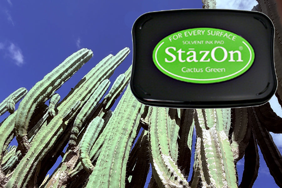 StazOn - Cactus Green - St.Kissen f. Glas, Kunststoff, Metall - 65x95mm