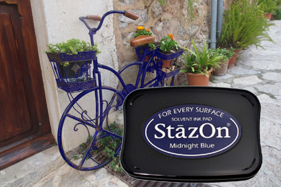 StazOn - Midnight Blue - St.Kissen f. Glas, Kunststoff, Metall - 65x95mm