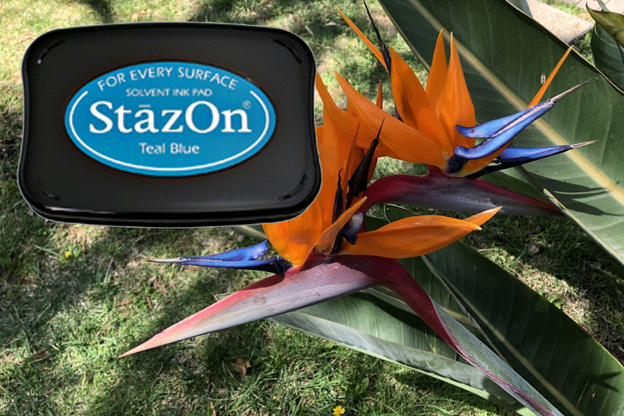 StazOn - Teal Blue - St.Kissen f. Glas, Kunststoff, Metall - 65x95mm