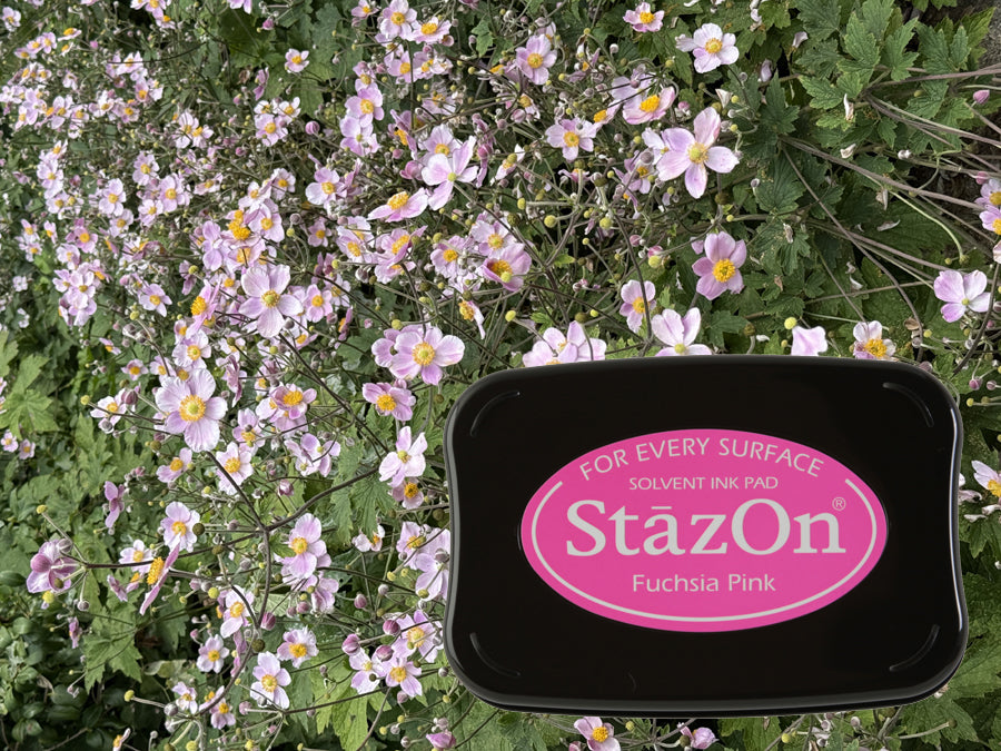StazOn - Fuchsia Pink - St.Kissen f. Glas, Kunststoff, Metall - 65x95mm
