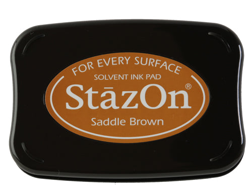StazOn - Saddle Browm - St.Kissen f. Glas, Kunststoff, Metall - 65x95mm