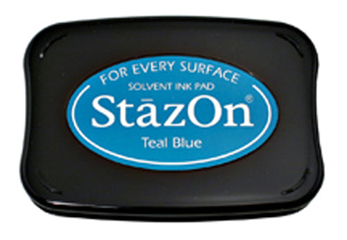 StazOn - Teal Blue - St.Kissen f. Glas, Kunststoff, Metall - 65x95mm