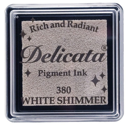 Delicata Small - White Shimmer - Metallik-Stempelkissen