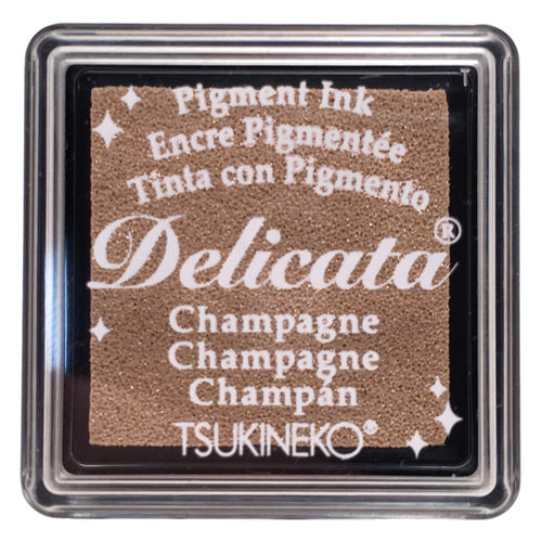 Delicata Small - Champagne - Metallik-Stempelkissen