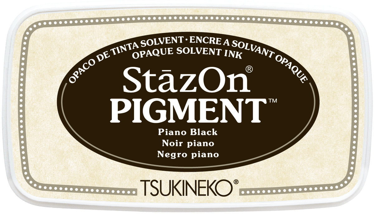 StazOn Pigment - Piano Black - St.Kissen f. Glas, Kunststoff, Metall