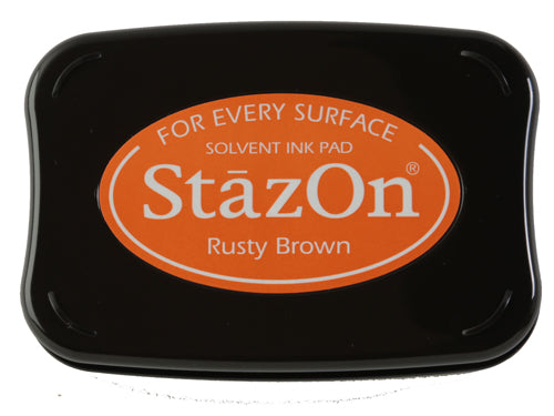 StazOn - Rusty Brown - St.Kissen f. Glas, Kunststoff, Metall - 65x95mm