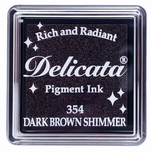 Delicata Small - Dark Brown Shimmer - Metallik-Stempelkissen